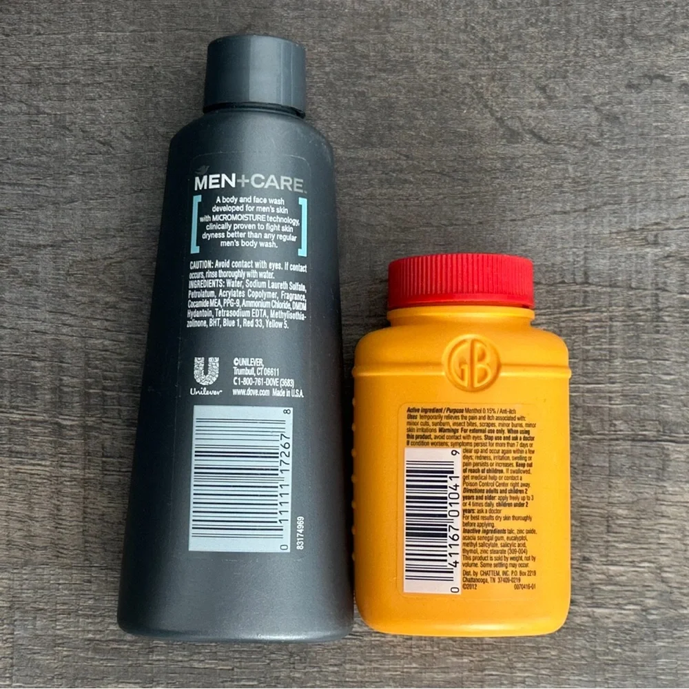 💞 New Dove Men+Care & Gold Bond 2-Piece Travel Hygiene Set